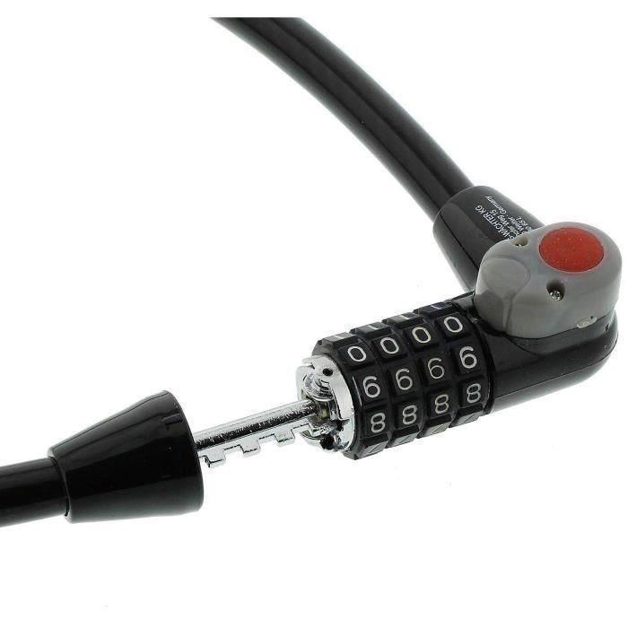 Candado para bicicleta - BURG WACHTER - 230 180 L - Código, 180 cm, 12 mm acero, LED 4 Candado para bicicleta - BURG WACHTER - 230 180 L - Código, 180 cm, 12 mm acero, LED 4