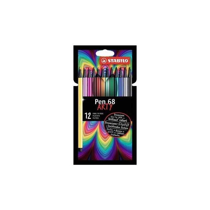 Stabilo Rotuladores Pen 68 Arty C-Surtidos Intensos Estuche Cartón 12 Ud Stabilo Rotuladores Pen 68 Arty C-Surtidos Intensos Estuche Cartón 12 Ud