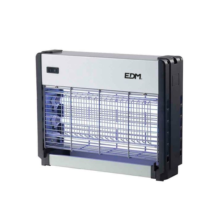 Edm Mata insectos profesional eléctrico 2x8w, radio 50m², 33x9x26cm, cromo/negro 0 Edm Mata insectos profesional eléctrico 2x8w, radio 50m², 33x9x26cm, cromo/negro 0