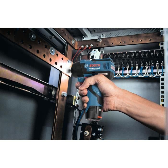 Bosch Professional GDS 12V-115 Llave de Impacto a Batería 12V, 115 Nm, 2 Velocidades Variables, Click & Go (Sin Batería), L-BOXX 2
