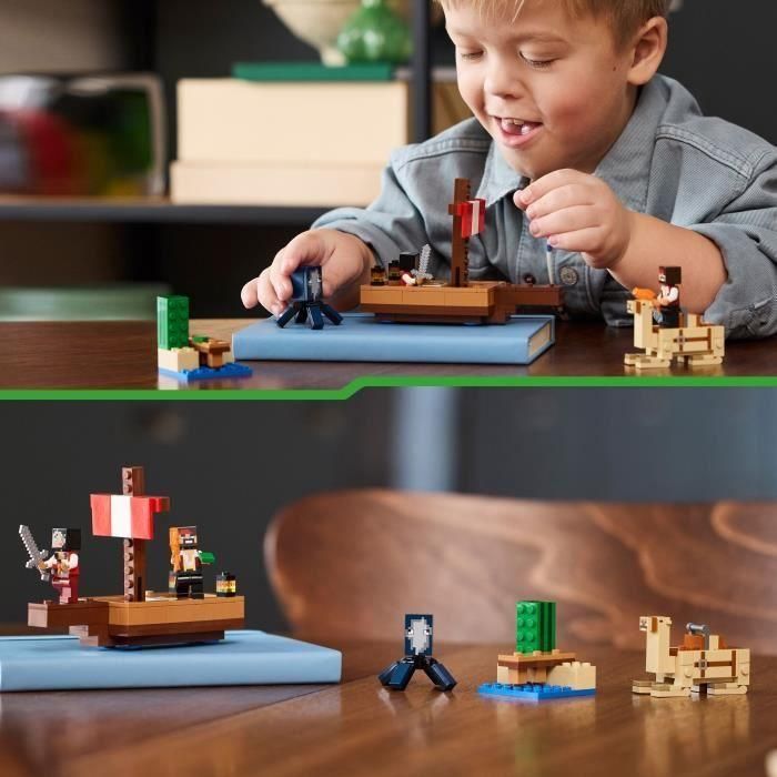 Lego Juego de Construcción Minecraft El Viaje en el Barco Pirata, Set de Construcción para Edad 8+ años 4