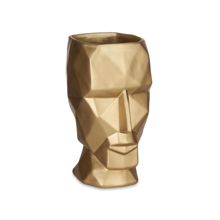 Jarron Cara 3D Oro Giftdecor 12X24CM (4 Unidades) 1 Jarron Cara 3D Oro Giftdecor 12X24CM (4 Unidades) 1