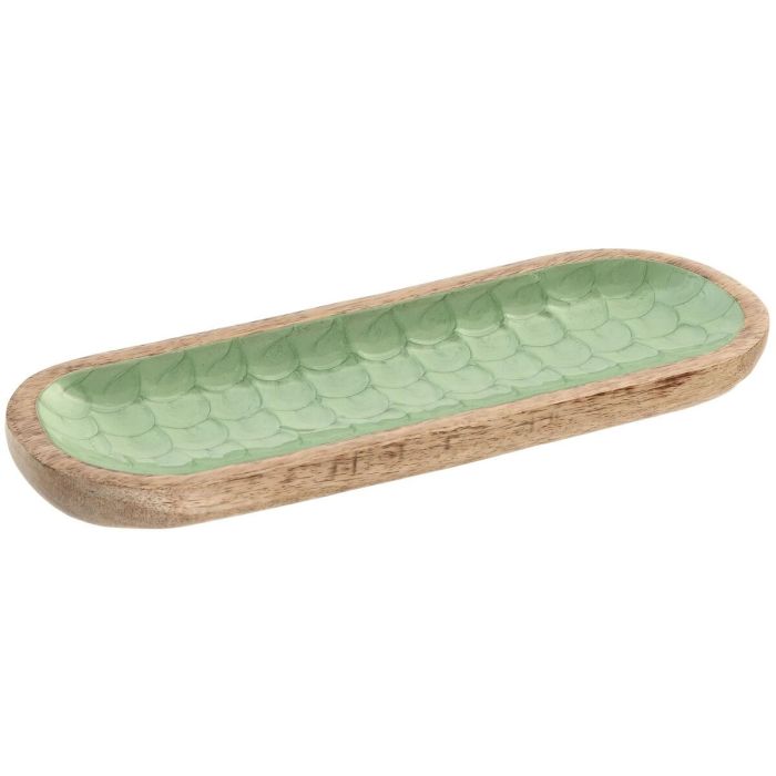 DKD Home Decor Bandeja de Mango Moderna Verde y Natural Colección National Green 30x10x2.5 cm Acabado Lacado Apto Lavavajillas 0 DKD Home Decor Bandeja de Mango Moderna Verde y Natural Colección National Green 30x10x2.5 cm Acabado Lacado Apto Lavavajillas 0