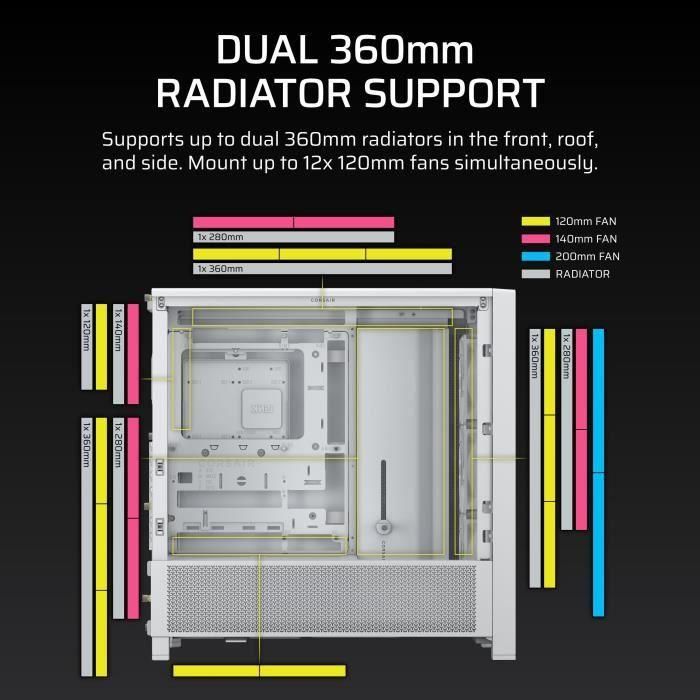 Caja para PC - CORSAIR - FRAME 4000D RS - Semitorre - Blanca - CC-9011313-WW 5 Caja para PC - CORSAIR - FRAME 4000D RS - Semitorre - Blanca - CC-9011313-WW 5
