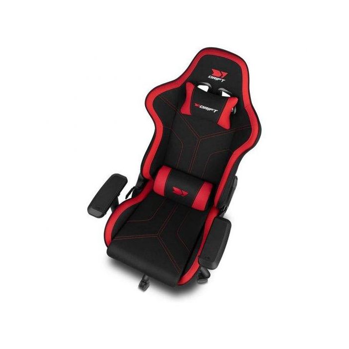 DRIFT DR110BR Silla Gaming Butaca para Jugar Asiento Acolchado Negro, Rojo 6