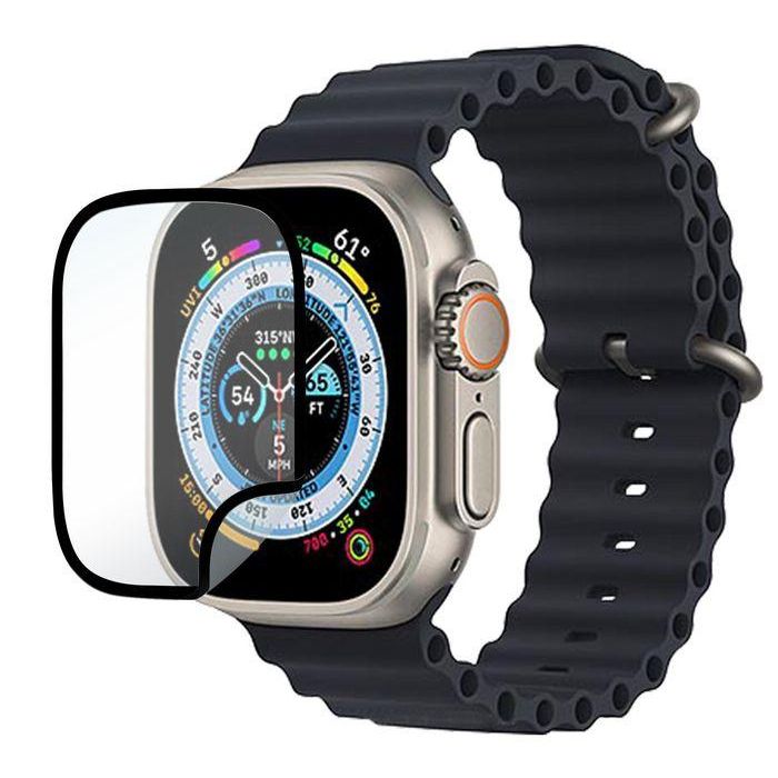 eSTUFF Titan Shield Protector de Pantalla Híbrido Flexible para Apple Watch Ultra - Transparente/Negro eSTUFF Titan Shield Protector de Pantalla Híbrido Flexible para Apple Watch Ultra - Transparente/Negro