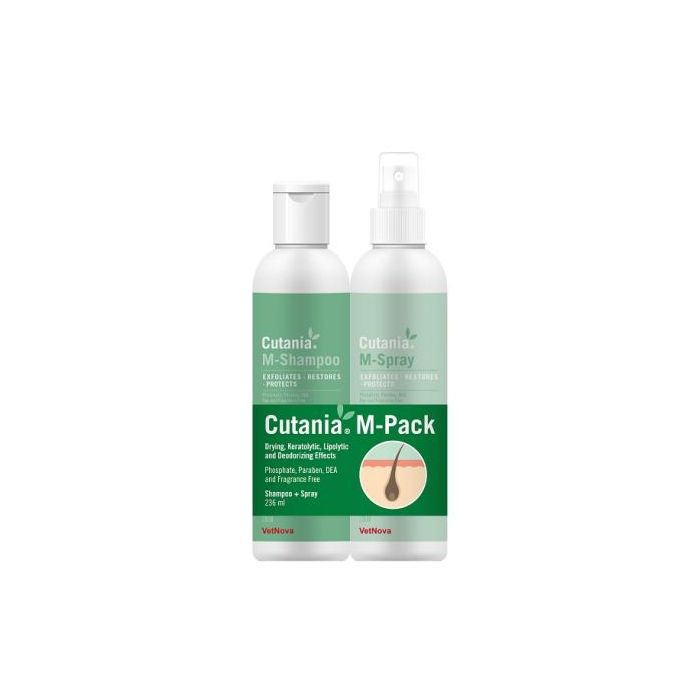 Vetnova Dúo Cutania M-Shampoo y M-Spray - 236 mL Cada Uno