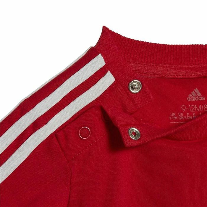 Conjunto Deportivo para Bebé Adidas Three Stripes Rojo 9-12 Meses 3 Conjunto Deportivo para Bebé Adidas Three Stripes Rojo 9-12 Meses 3