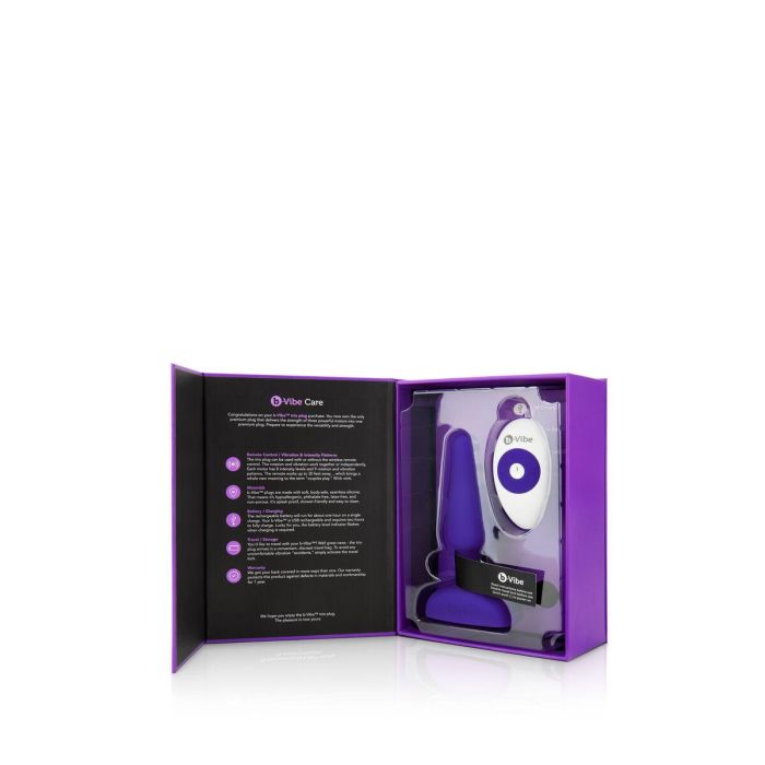 Plug anal con control remoto B-Vibe 05882530000 Morado 2