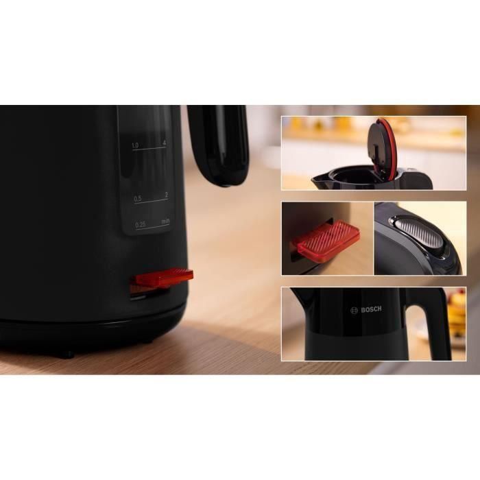 Hervidor - BOSCH - TWK2M163 MyMoment - Negro mate - indicador de taza - nivel de agua visible en el mango 4