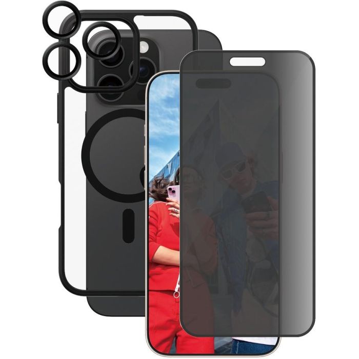 PanzerGlass CARE Flagship 3-in-1 Privacy Protector de Pantalla para iPhone 16 Pro Max