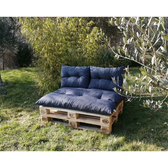 Jardín Privado Kit Palet Clásico Colchón Pizarra 120x80x10cm + 2 Cojines Respaldo 45x55x14cm Hidrófugo Espuma Reciclada 4 Jardín Privado Kit Palet Clásico Colchón Pizarra 120x80x10cm + 2 Cojines Respaldo 45x55x14cm Hidrófugo Espuma Reciclada 4