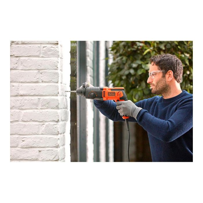 Black+Decker Martillo SDS-Plus BEHS01K-QS 650W 3 Modos Portabrocas SDS Plus, Velocidad Variable, Incluye Maletín y Accesorios 7