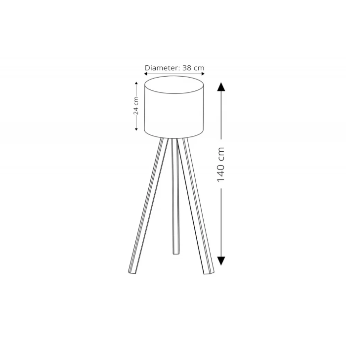 Lámpara de Suelo Trípode Madera Addis Ababa OPV-780SGN1415 1