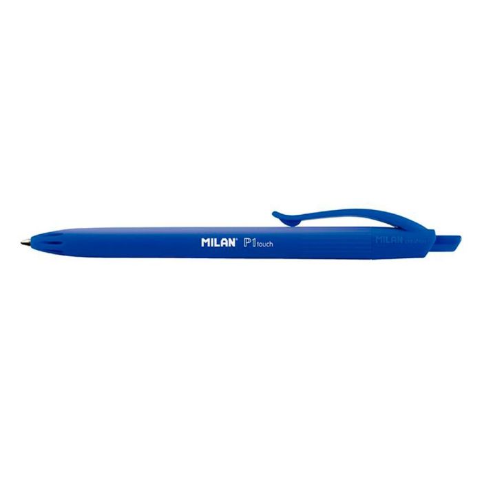 Boligrafo Milan P1 Retractil 1 mm Touch Azul Blister De 3 Unidades 2