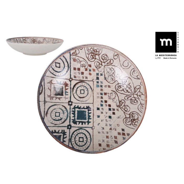 Plato Hondo Grecia Monaco Brillo 21 cm - La Mediterranea (12 Unidades) Plato Hondo Grecia Monaco Brillo 21 cm - La Mediterranea (12 Unidades)