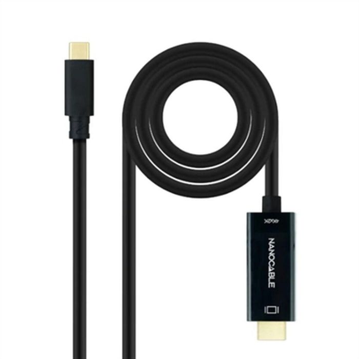 Cable USB-C a HDMI NANOCABLE 10.15.5132 Negro 1,8 m 4K Ultra HD 0 Cable USB-C a HDMI NANOCABLE 10.15.5132 Negro 1,8 m 4K Ultra HD 0