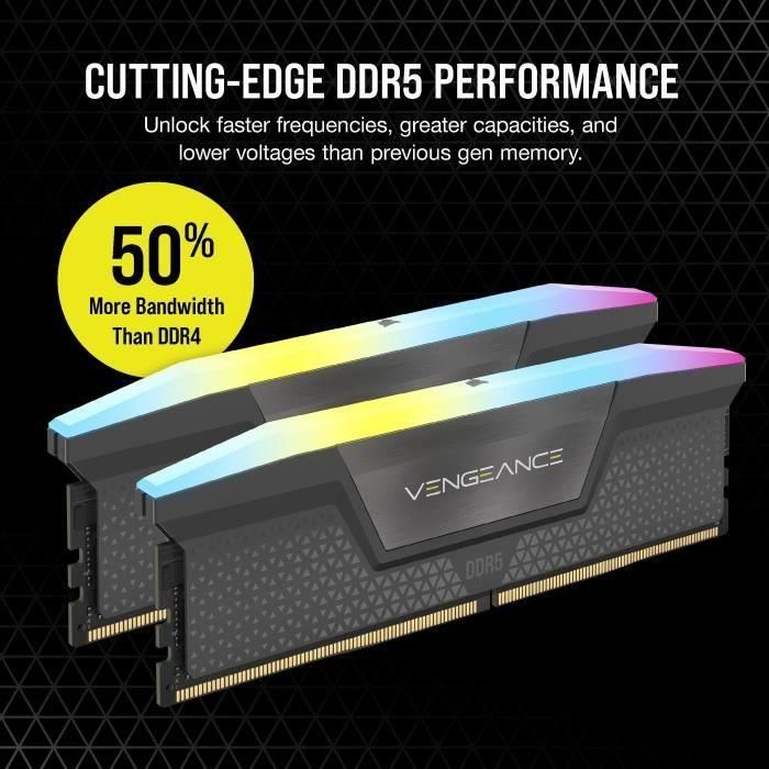 Memoria Corsair Ddr5 32Gb 2X16Gb Pc5600 Vengeance Rgb CMH32GX5M2B5600Z40 2