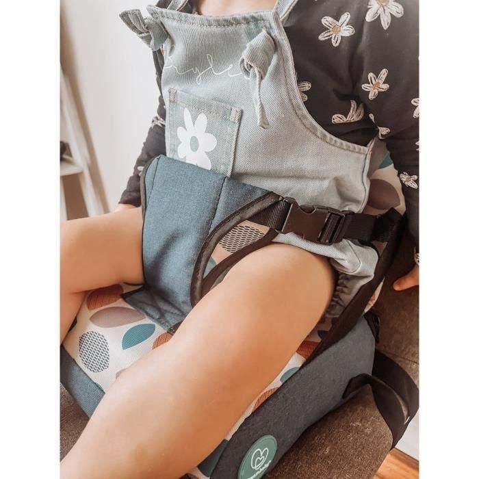 Asiento elevador portátil para comer DREAMBABY - Listo para llevar - Hojas - Azul 1 Asiento elevador portátil para comer DREAMBABY - Listo para llevar - Hojas - Azul 1