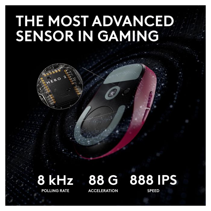 Logitech G PRO X Superlight 2 Ratón Gaming Inalámbrico Lightspeed MAGENTA, Óptico, 32000 DPI, 0.5 ms, Rosa Logitech G PRO X Superlight 2 Ratón Gaming Inalámbrico Lightspeed MAGENTA, Óptico, 32000 DPI, 0.5 ms, Rosa