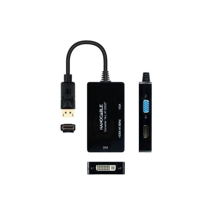 Cable DisplayPort Nanocable 10.16.3301-ALL/ HDMI Hembra - DVI-D Hembra - VGA Hembra/ 20cm/ Negro 2 Cable DisplayPort Nanocable 10.16.3301-ALL/ HDMI Hembra - DVI-D Hembra - VGA Hembra/ 20cm/ Negro 2