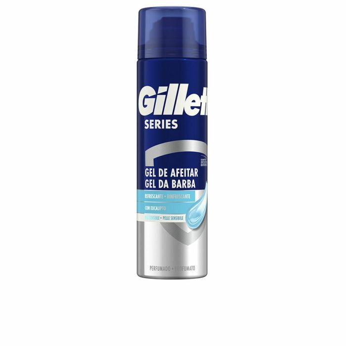Gillette SERIES Gel de Afeitar Refrescante para Piel Sensible 200 ml – Protección Irritaciones y Cortes con Eucalipto
