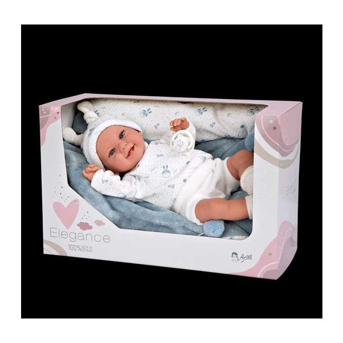 Muñeca elegance 35 cm babyto azul c/manta (muñeco de peso) 3 Muñeca elegance 35 cm babyto azul c/manta (muñeco de peso) 3