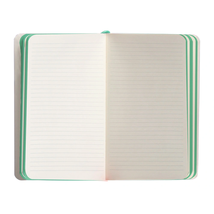 Antartik Cuaderno A6 Tapa Blanda Rayas Gris y Turquesa, 100 Hojas 80gr FSC 7