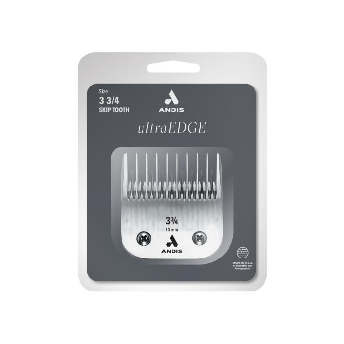 Andis S-3 3-4 Cuchilla UltraEdge 13 mm para Máquina de Corte, Acero Carbonizado, Cromada, Dientes Irregulares, Muy Duradera y Afilada 0 Andis S-3 3-4 Cuchilla UltraEdge 13 mm para Máquina de Corte, Acero Carbonizado, Cromada, Dientes Irregulares, Muy Duradera y Afilada 0