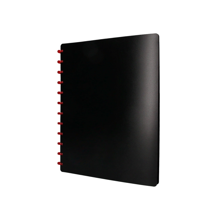 Liderpapel Carpeta Din A4 con 20 Fundas Intercambiables Negra 3