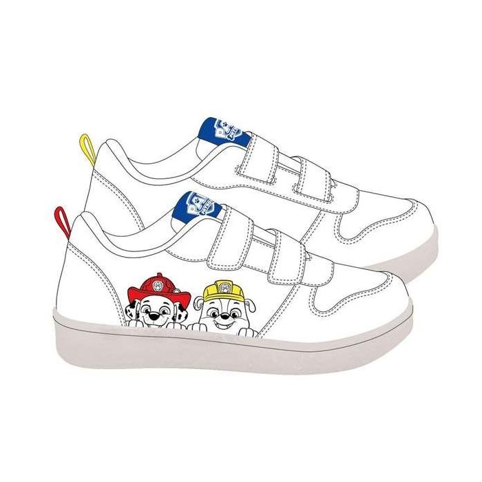 Cerdá T027 Deportiva Escolar Paw Patrol Blanca Talla 27 - Zapatilla de PVC para Niños