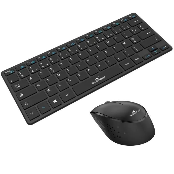 Bluestork PACKMINIFR Teclado y Mouse Inalámbrico - Mini/FR - Ultra Compact - Negro 1 Bluestork PACKMINIFR Teclado y Mouse Inalámbrico - Mini/FR - Ultra Compact - Negro 1