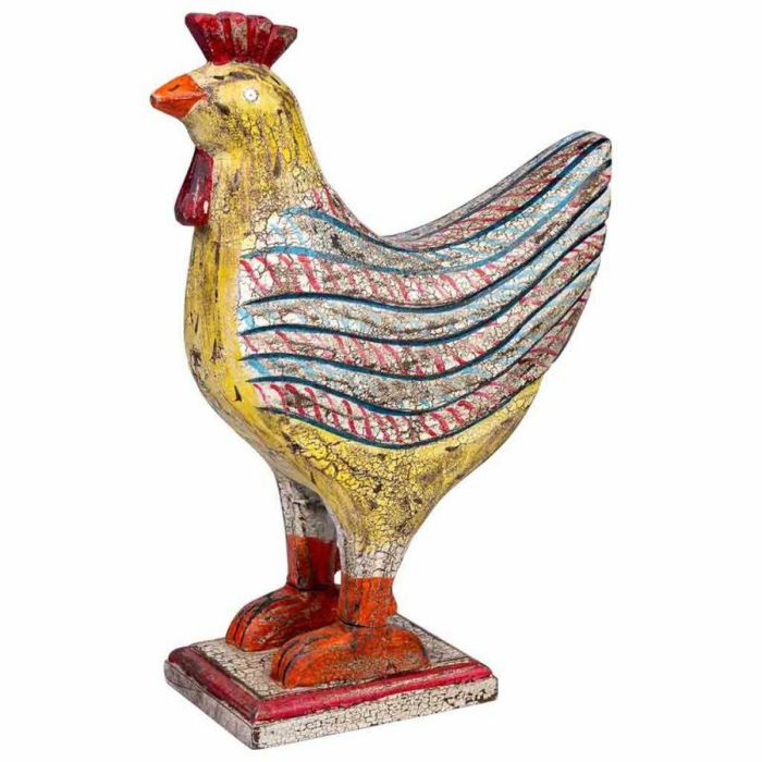 Figura Decorativa Alexandra House Living Madera de mango Gallo 15 x 41 x 31 cm 4