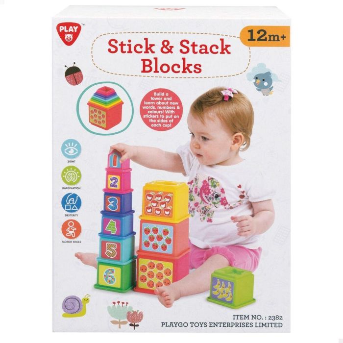 Bloques Apilables PlayGo 4 Unidades 10,2 x 50,8 x 10,2 cm 1 Bloques Apilables PlayGo 4 Unidades 10,2 x 50,8 x 10,2 cm 1