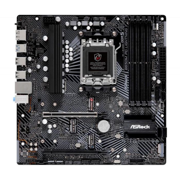 ASRock B650M PG Lightning AMD B650 Socket AM5 micro ATX - 90-MXBMV0-A0UAYZ 1 ASRock B650M PG Lightning AMD B650 Socket AM5 micro ATX - 90-MXBMV0-A0UAYZ 1