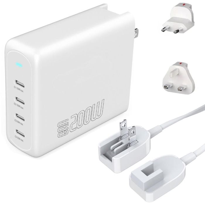 4smarts Cargador GaN Flex Pro 200W 4 USB-C Travel