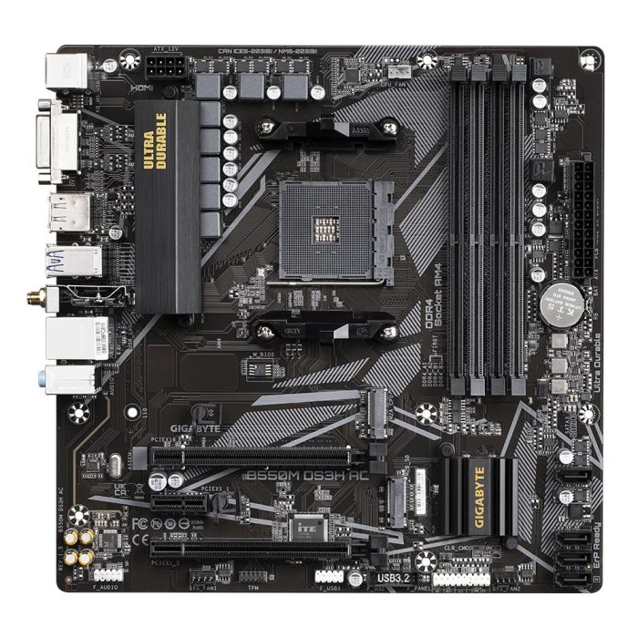 Placa Base Gigabyte Am4 B550M Ds3H 2 Placa Base Gigabyte Am4 B550M Ds3H 2