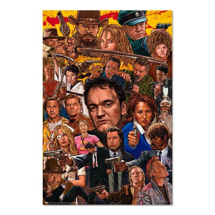 ERIK Póster de Películas de Quentin Tarantino, Papel Brillo Alta Calidad 150gr, 91,5x61cm