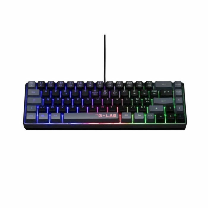 Teclado Gaming - THE G-LAB - KEYZ-HYDRO-BKG/FR - 60% Membrana 2 colores Teclas Negro + Gris 1