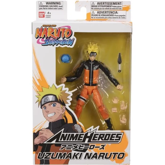 Bandai Naruto Dragon Ball Figura 36901 con 20 Puntos de Articulación y Alto Detalle +4 Años 1