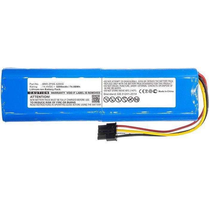 CoreParts Batería de iones de litio 14.4V 5200mAh (74.88Wh) para Aspiradora Xiaomi Mi RoboMijia, Roborock S50