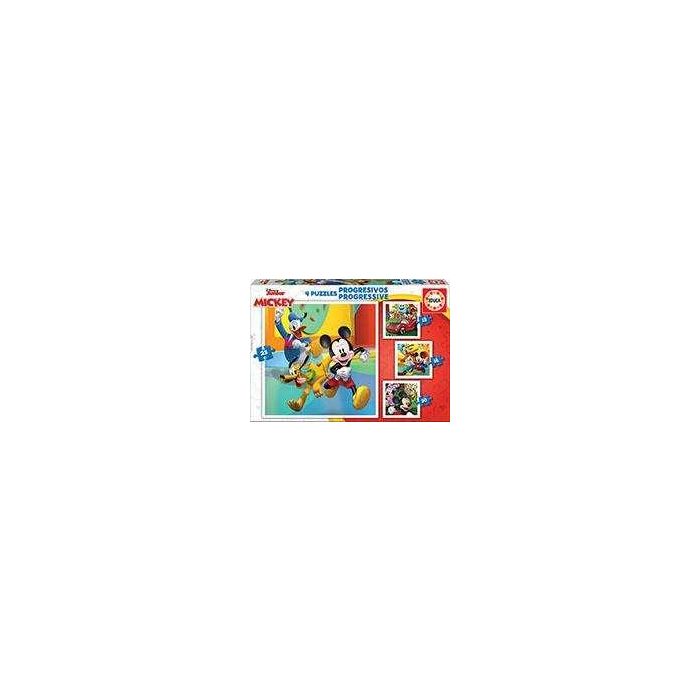 Educa 19294 Puzzles Progresivos Mickey & Friends Disney 4 puzzles 12-16-20-25 piezas +3 años 1