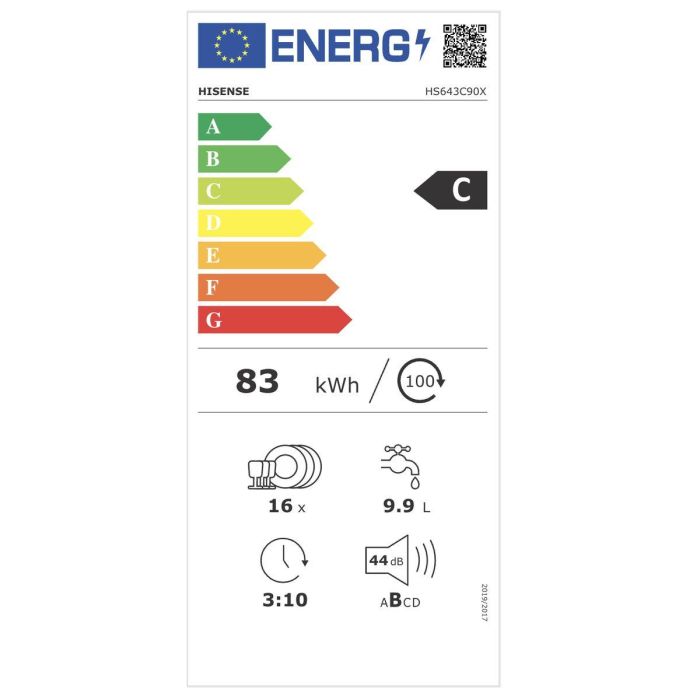 Lavavajillas Hisense HS643C90X Plata 17 Lavavajillas Hisense HS643C90X Plata 17