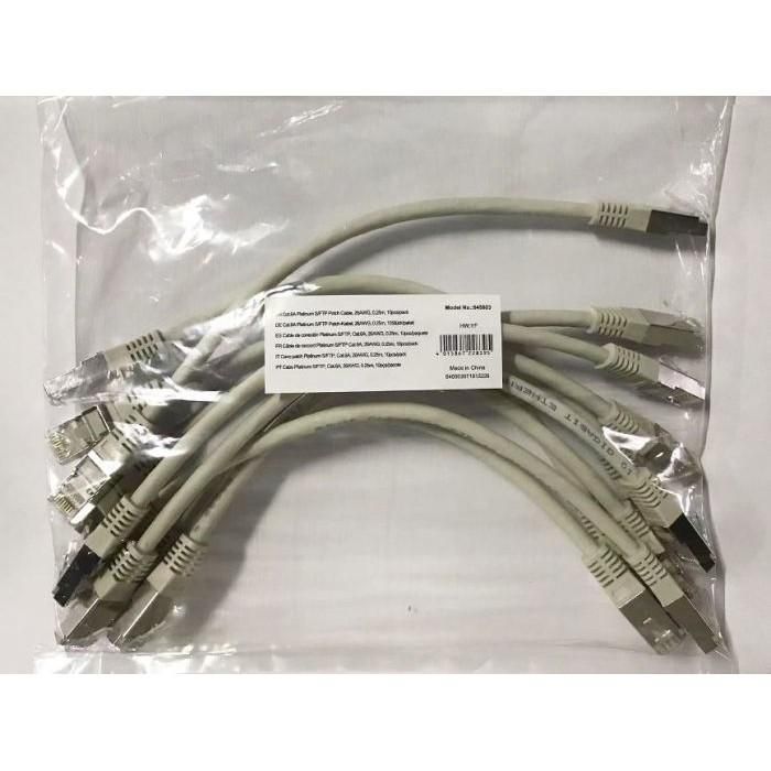 Equip Patchkabel Cat6A 10x/set S/FTP 2xRJ45 0.25m gr Plat. 3