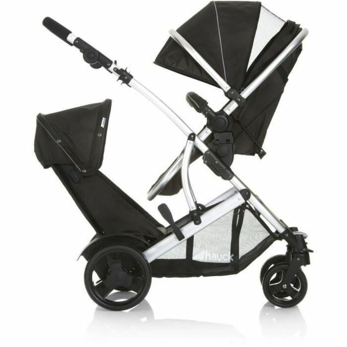HAUCK Duett 2 Cochecito Doble Negro, con Asiento Reversible y 2º Asiento Desmontable, para Hermano y Bebé Desde el Nacimiento 2