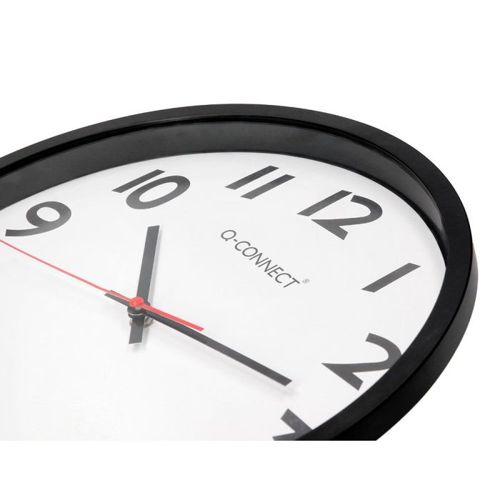 Reloj Q-Connect De Pared Plastico Oficina Redondo 34 cm Marco Negro 7 Reloj Q-Connect De Pared Plastico Oficina Redondo 34 cm Marco Negro 7
