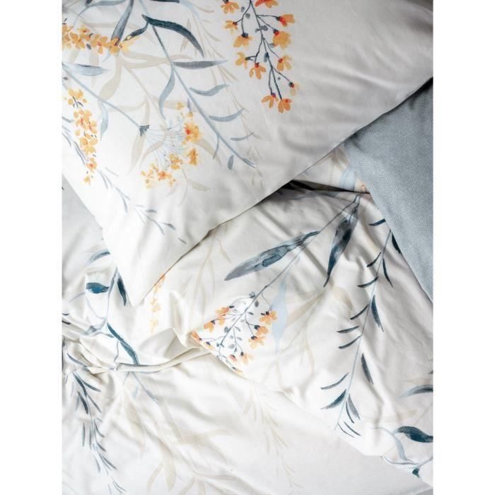 Juego de cama - 1 funda nórdica 220x240 cm + 2 fundas de almohada 60x60 cm - 100% algodón - Azul 1 Juego de cama - 1 funda nórdica 220x240 cm + 2 fundas de almohada 60x60 cm - 100% algodón - Azul 1