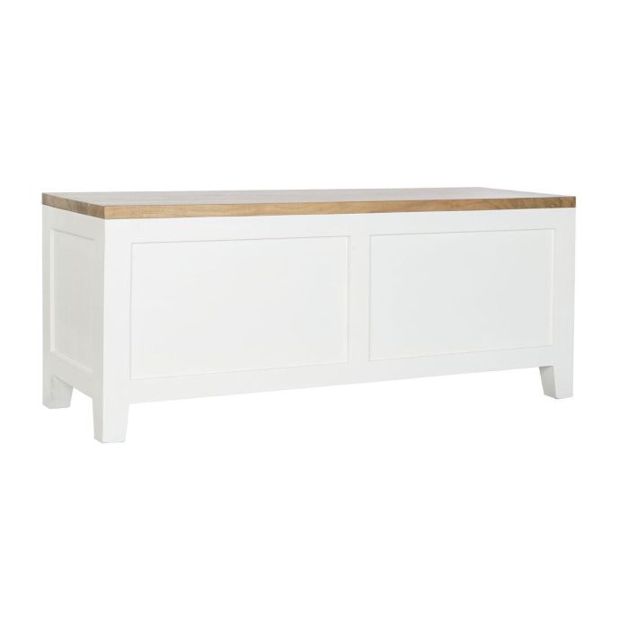 Mueble de TV DKD Home Decor Blanco Marrón Acacia Madera de mango 125 x 40 x 50 cm 2