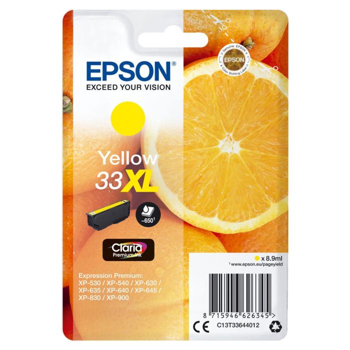 Cartucho de Tinta Original Epson nº33 XL Alta Capacidad/ Amarillo