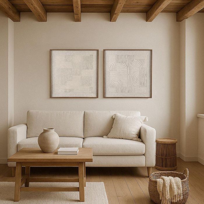Lienzo Enmarcado Corney Versa 60x60 cm - Madera MDF (2 Unidades) 3 Lienzo Enmarcado Corney Versa 60x60 cm - Madera MDF (2 Unidades) 3